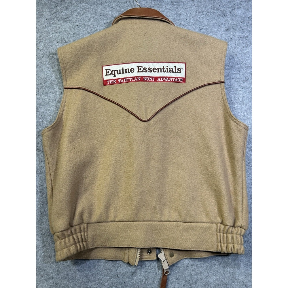 Schaefer Outfitter Vest Wool Leather Collar Men's Small Made in USA Branded - Picture 6 of 16
